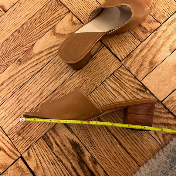 Nisolo Tan Open Toe Heeled Leather Sandals Size 7.5 - Picture 8 of 10